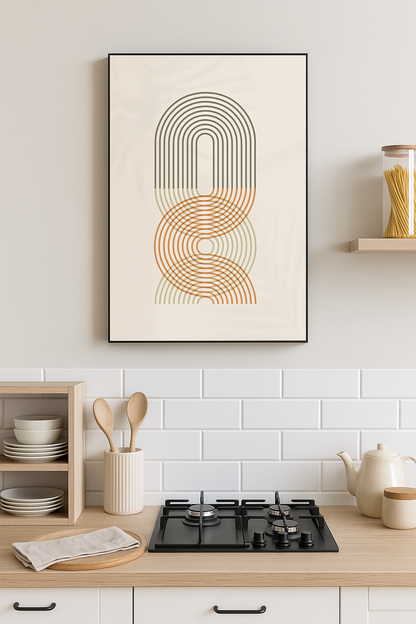 Modern Retro Lines – Geometric Wall Art
