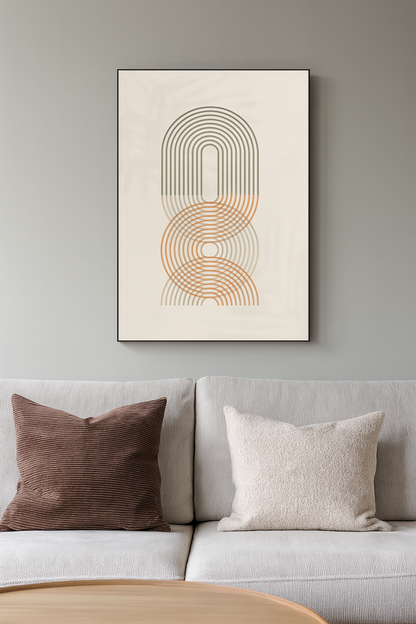 Modern Retro Lines – Geometric Wall Art
