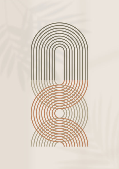 Modern Retro Lines – Geometric Wall Art