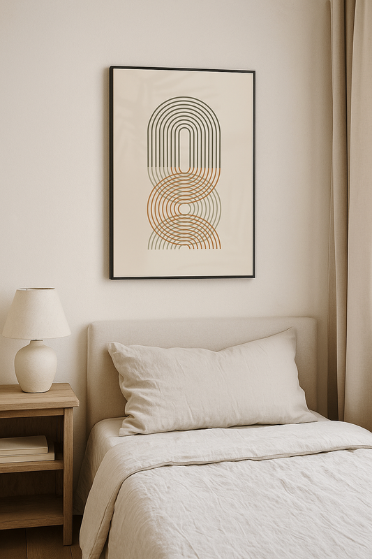 Modern Retro Lines – Geometric Wall Art