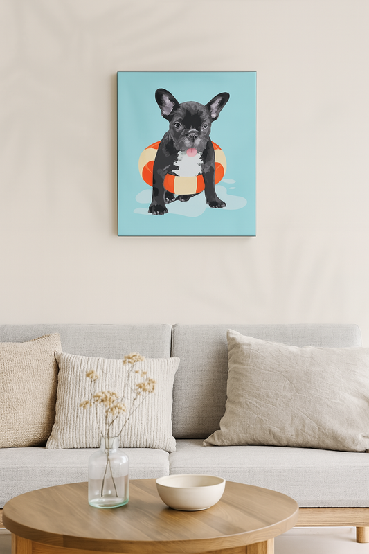French Bulldog Floatie – Cute Dog Wall Art